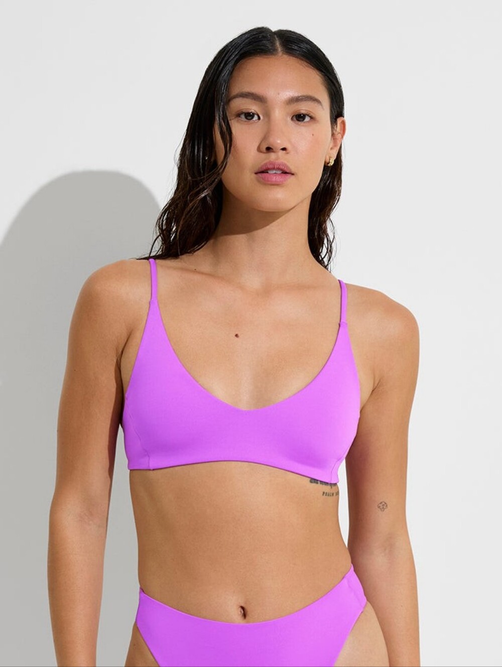 Left On Friday Sunday Top Swimsuit Punch Purple Size XL